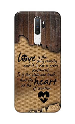 Image of PRINTFIDAA Love is The Only Reality and It is Not Mere Sentiment Printed Designer Hard Case for Oppo A5 (2020) / Oppo A9 (2020), Oppo A11x Back Cover -(e) RPM1010