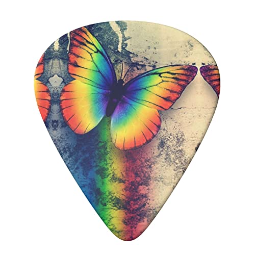 Rainbow Butterfly Lot de 6 médiators pour guitare acoustique, guitare électrique, basse, ukulélé – fins, moyens et épais… - Les Beatles, Paul McCartney, John Lennon, RIngo Starr, George Harrison Rainbow Butterfly Lot de 6 médiators pour guitare acoustique, guitare électrique, basse, ukulélé – fins, moyens et épais… – Image 4