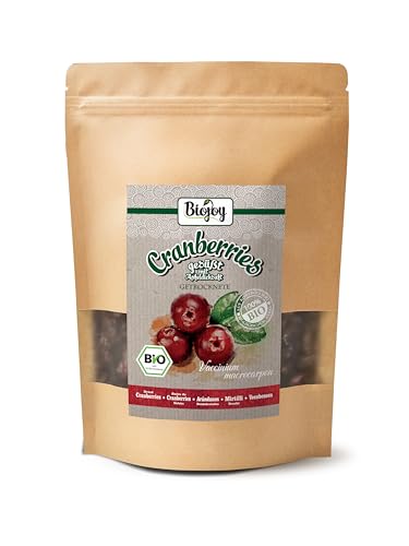 Biojoy BIO-Cranberry getrocknet (500 g), Cranberries mit Apfeldicksaft gesüßt