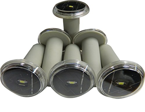 Life Saver Pool Fence Replacement Deck Cap Solar Lights, 6 Pack