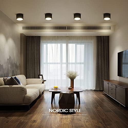 12W Modern LED Ceiling Spotlight, Adjustable Mounted Downlight & Picture Lights for Gallery, Hallway & Corridor, Mini Accent Lighting, Warm White 3000K