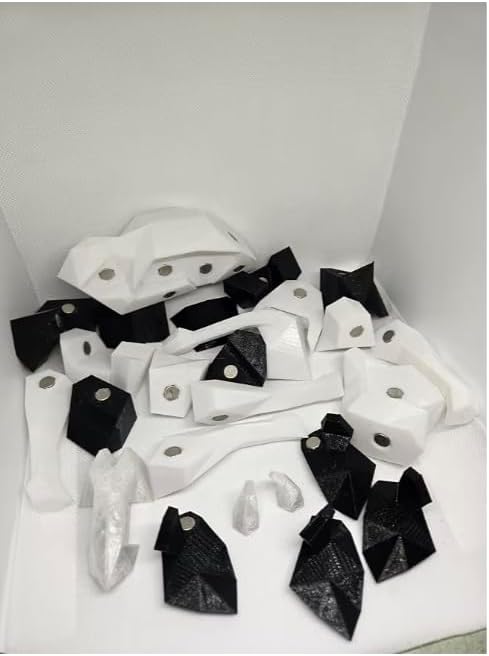 Zax Dezignz 3D Printed Magnetic XL Cow Brain Teaser Puzzle, 27 Pieces, Hard Skill Level, Geometric Art Decor, Modern Style, No Instructions, Ages 16+
