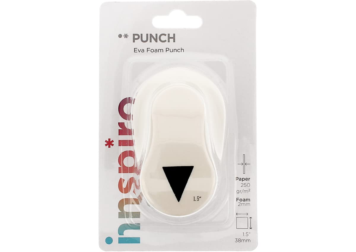INNSPIRO Eva Foam Punch Triangle 38 mm Figures Punches for Scrapbooking DIY Crafts, Card Making, beige - Image 2
