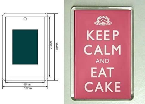Giftme KEEP CALM AND EAT CAKE Sentimental Keepsake Birthday Memories Fridge Magnet.