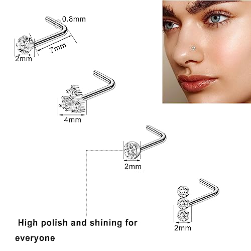 image for ONESING 24 Pcs 20G Nose Rings for Women Nose Piercings Jewelry Surgica