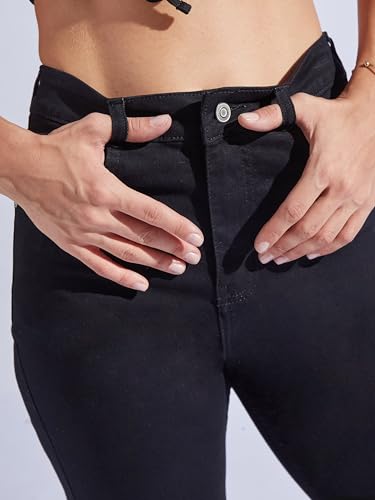 Image of Miss Chase Women's Straight High Rise Stretchable Denim Jeans