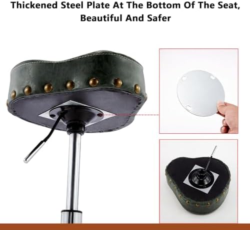 Adjustable Saddle Stool with Wheels, 360° Rotatable Lift Chair for Home Office & Beauty Salon, Height 45-60cm (Color 4) - Ergonomic Comfort & Mobility