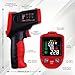 Infrared Thermometer Gun with Pipe Temperature Clamp, High Accuracy HVAC Thermometer (-50°C to 850°C) for Cooking, Home Repair, Oven, HVAC, Automotive & Industrial Use, Adjustable Emissivity