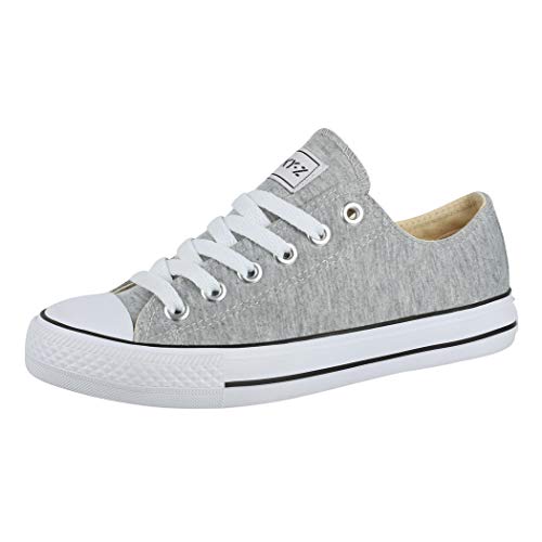 Elara Zapatilla de Deporte Unisex Low Top Textil Chunkyrayan Gris 01-A-36-Grau