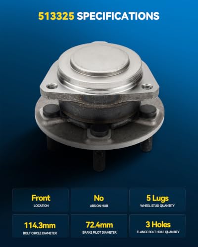 Image of PHILTOP 513325 x1 RWD Front Wheel Bearing Hub Assembly for Dodge Charger