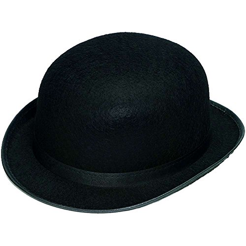 Jacobson Hat Company Men's Permalux High Crown Derby (5 Inch Tall), Black, Adult Large