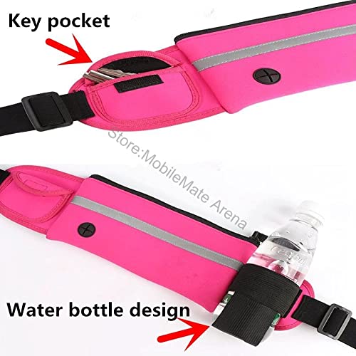 Pochete Esportes Porta Celular Academia Corrida Cinta Fiitness Cores Unissex (Rosa Chiclete)