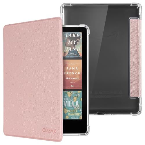 Image of CoBak Case for 7 inch Ereader - New PU Leather Cover and Clear Soft Silicone Back Cover with Auto Sleep Wake Feature