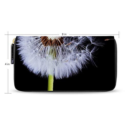 Portefeuille long en cuir véritable gaufré pissenlit chic et durable - 2