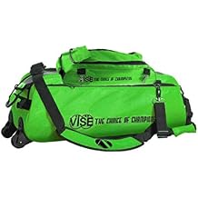 Vise Clear Top 3 Ball Deluxe Roller Bowling Bag- Green