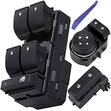 Obaee Power Window Control Switch Button & Front Driver Side Door Lock & Mirror Switch Compatible with Chevrolet Silverado/GMC Sierra 1500 2500 HD 3500 HD 2007-2013