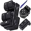 Obaee Power Window Control Switch Button & Front Driver Side Door Lock & Mirror Switch Compatible with Chevrolet Silverado/GMC Sierra 1500 2500 HD 3500 HD 2007-2013