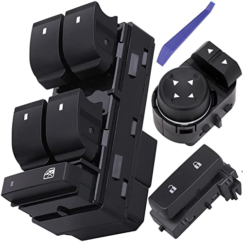 Obaee Power Window Control Switch Button & Front Driver Side Door Lock & Mirror Switch Compatible with Chevrolet Silverado/GMC Sierra 1500 2500 HD 3500 HD 2007-2013 by Obaee - Used condition - US$22.85