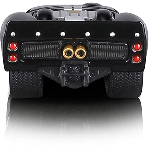 1966 GT40 MKII #2 Negro con Líneas Plata y Ruedas Doradas 1/64 miniatura 3