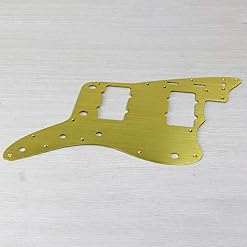 Fleor Pickguard de guitare vintage en métal pour guitare Fender American Jazzmaster Doré - Les Beatles, Paul McCartney, John Lennon, RIngo Starr, George Harrison Fleor Pickguard de guitare vintage en métal pour guitare Fender American Jazzmaster Doré – Image 4