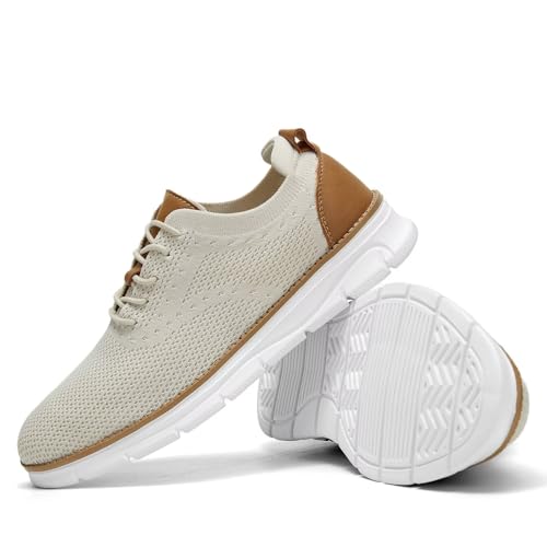 Image of Men's Mesh Sneakers Oxfords Lace-Up Lightweight Casual Walking Shoes Driving Shoes