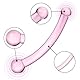 Glas Doppeldildos Für Frauen, FLYTAGLE Realistischer Glasdildo Analdildo Kristall Penis Analplug Buttplug G-Punkt Masturbation Stimulator SM Spielzeug Sex-Toys sexspielzeug für Männer (Gepudert)