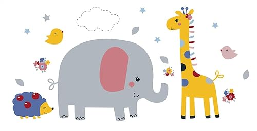 Geapul 4Pcs Nursery Baby Crib Bedding Set For Boys Girls Crib Quilt,Crib Sheet,Toddler Pillowcase,Wall Decals Soft Nursery Bedding Set For Baby Bed #TOP3