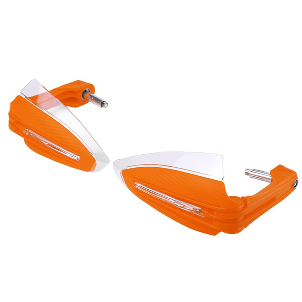 Protège-main de moto tout-terrain, protège-main de moto avec lumière tournante LED pour guidon de 2,2 cm, ajustement universel, feux de circulation diurnes, clignotant pour protection contre