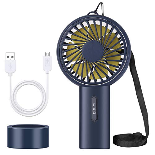 AUGOLA Portable Handheld Fan, USB Desk Fan Mini Electric Table Desktop Fan Rechargeable Battery Operated Hand Held Fan for Home, Office, Camping and Traveling