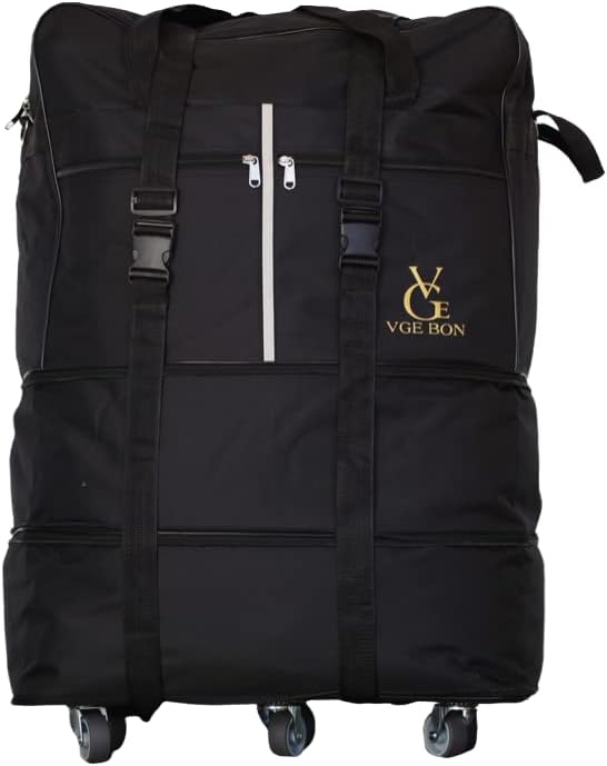 review VGE BON Expandable Foldable Suitcase 3 IN 1-Carry On Bag-Small Luggage-luggage For Men And Women-Travel Set-Travel Bag-Suitcase Large Small Capacity With 6 WheelS-Sport Gym Bags-55 Pound Duffle bag.