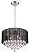 Z-Lite 890-20BK-C 5-Light Pendant with Brushed Nickel Frame, Black
