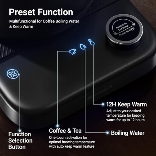 HIYAKOI Gooseneck Electric Kettle