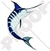 Bleu Marlin Poisson espadon 19,4 cm (194 mm) Bumper Sticker en vinyle, en