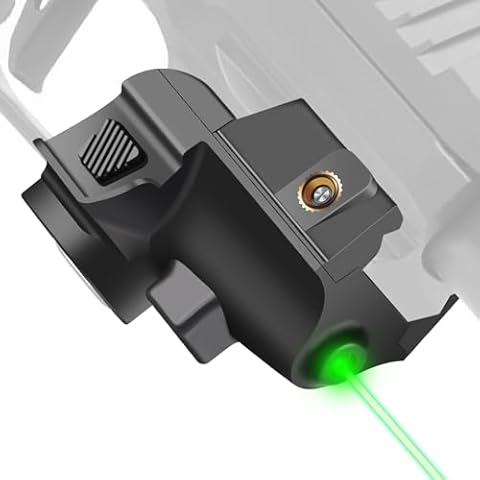 Laswin Picatinny Laser for Gun, Green Laser Sights for Pistols, Tactical Laser Beam for Glock, Sig, Taurus, Beretta, S&W, and Canik, with 20mm Rail or Weaver Accessories Cover