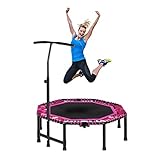Fiera novità 2020! Trampolino, Mini pieghevole Saltare sul tappeto elastico fitness for bambini e adulti, manico regolabile, Indoor / Outdoor Trampolino Divertente modo per perdere peso e mettersi in
