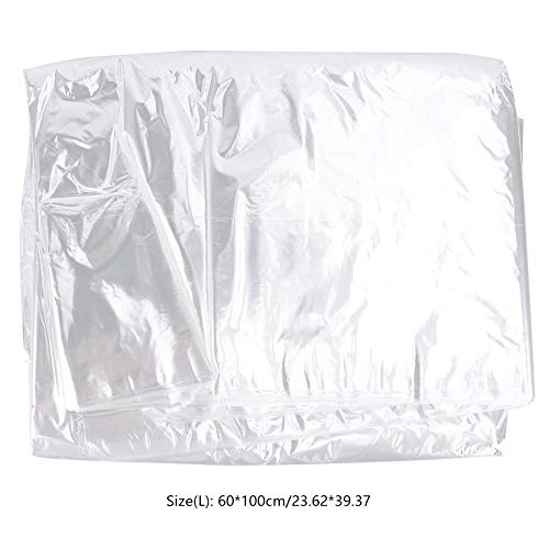 Fdit 50Pcs Disposable See-Through Clothes Dust Bags Dry Cleaning Garment Covers (3 Sizes (#2), Clear - Image 2