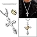 LUSSO 925 Sterling Silver Crown Cross Necklace For Men - Retro Crucifix Of Thorns Pendant, Jesus Christ Cross Chain With Diadem, Faith Cross Jewelry, Vintage Cross Necklace For Women