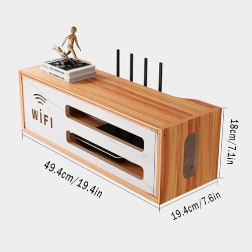 Boîte de rangement pour routeurs WiFi avec gestion des câbles