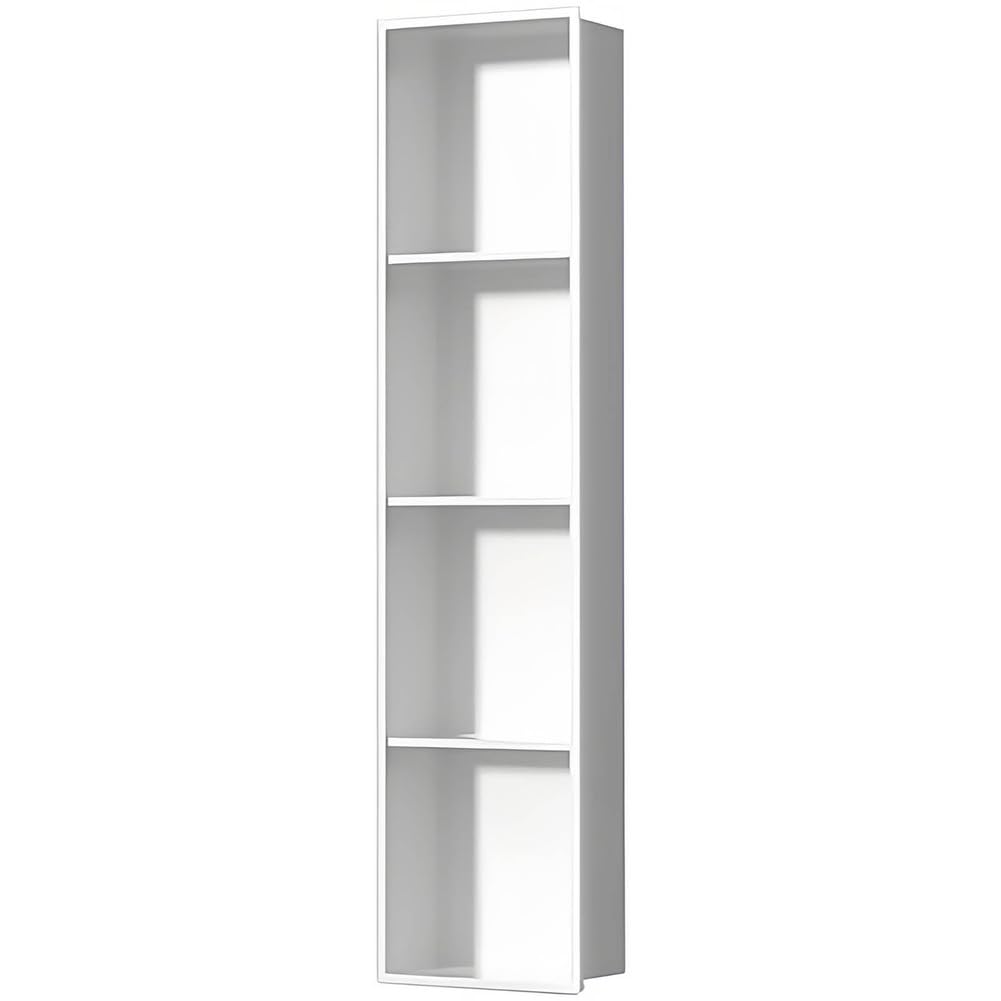 AYCDL Wall-Mounted Shower Recessed Shelf for Bathroom Easy Installation Above Waterproof Storage Solution Modern Design Space-Saving nizer,Bianco-120x28cm
