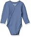 L'ovedbaby Unisex-Baby Organic Cotton Kimono Long Sleeve Bodysuit, Slate, 0/3 Months