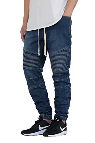 AIRNINE Men's Drop Crotch Denim Jogger Pants S-5XL