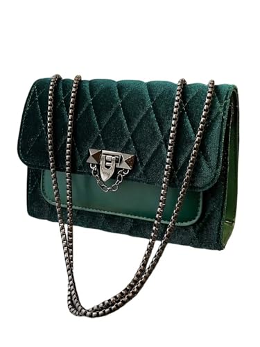 Image of RoseSeek Women's Leopard Print Chain Shoulder Bag Metal Buckle Handbags Leather Clutch Purse