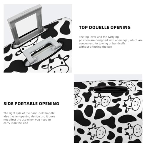 Cow Print Luggage Cover Washable Elasticated Luggage Covers for Suitcase TSA Approved Stylish Scratch Resistant Luggage Case Protector4