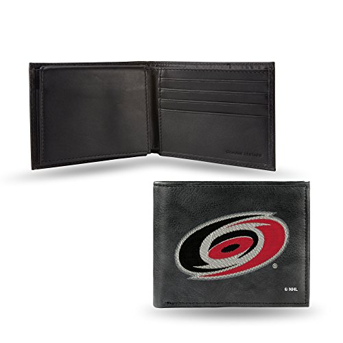 Carteira de couro bordada da NHL Rico Industries, Carolina Hurricanes