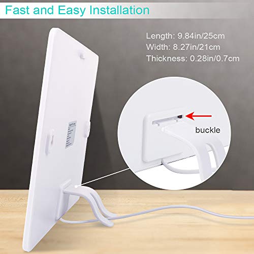 [2020 Newest] HDTV Antenna,Indoor Digital Antenna 180 Miles Range Support 4K 1080P VHF UHF&Older TV's Digital Antenna with Amplifier Signal Booster,17ft Coax Cable/USB Power Adapter (White) - Thumbnail 2