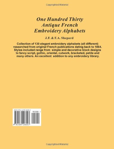 One Hundred Thirty Antique French Embroidery Alphabets