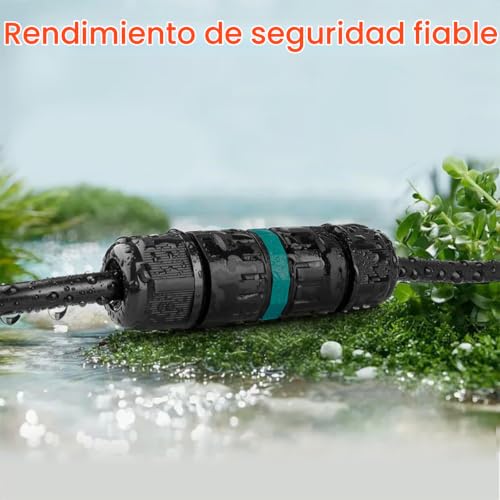 Miniatura 4 de Fousenuk 2 Piezas Conector Estanco, Caja De Conexiones, Conectores Electricos, Empalmes Cables Electricos, Manguito De Conexión De Cable, Conexiones Impermeables Para Cable De Diámetro Ø 5-9mm, 9-12mm