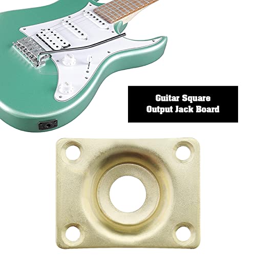 The Lord of the Tools 3PCS Rectangle Guitar Jack Plate Guitar Pickup Output Jack Socket Plate with 12PCS Fixing Screws for Electric Guitar Bass 1 Gold & 1 Silver & 1 Black - Image 2