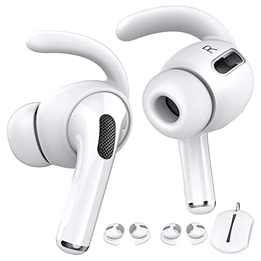 Silicone Auriculares Pads iPhone AirPods Pro Ear Earhooks (Branco ((3 Pares Tamanho único)))