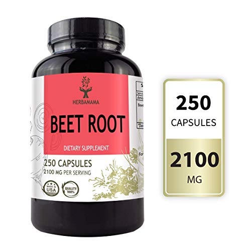 Beet Root 250 Capsules 2100 mg per Serving | Filled with Beet Root
